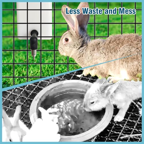 Bonchoice1000ml No Drip Rabbit Water Bottle, Leak Proof Small Animal Water Bottle, Large Capacity No Drip Water Dispenser for Bunny Rabbit/Ferret/Hamster/Guinea Pig