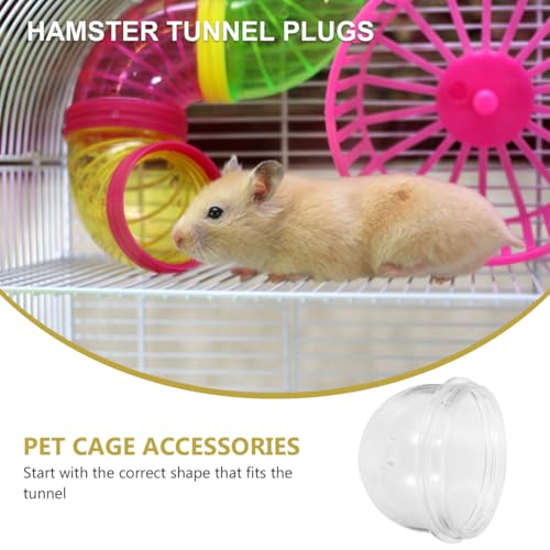 balacoo Hamster Tube Stopper 3pcs Holes Tubes Random Cap Chinchilla Toy Accessories DIY Cage | Tools Animals with Plugs External Pig Plastic Stopper Hole Mice Rat Guinea Small Pet Stoppers