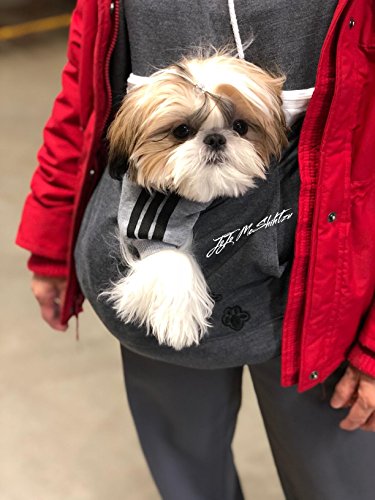 Womens Pet Carrier Sweater Dog Cat Pouch Hoodies Plus Size Tops - color: Dark Grey, size: XX-Large