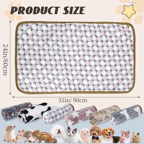 YedsIntu 6 Pcs Washable Guinea Pig Blankets Absorbent Small Animal Fleece Bedding Cage Liners Reusable Pet Pee Pad Sleep Mat Pad Cover for Hamster Ferret Rabbit Chinchilla Hedgehog (24" x 35") - color: 6 Black Bulk, size: 24" x 35"