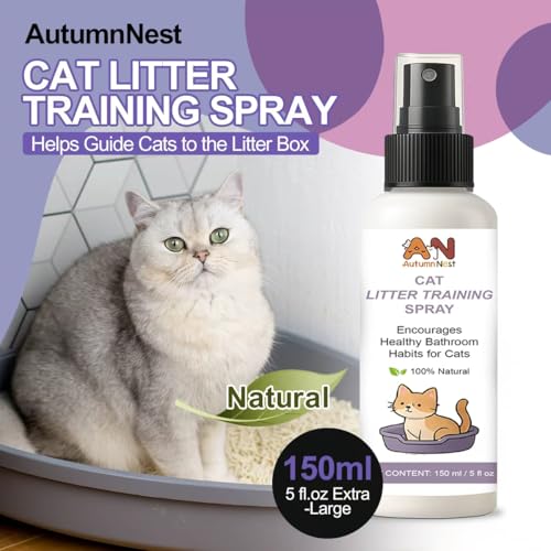 Cat Litter Training Spray, 150ml Litter Box Attractant for Cats & Kittens | Natural attractant helps guide cats and kittens to the litter box for easier training, retraining, and new-home transitions. - color: Cat Litter Training