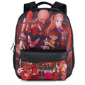 AI ACCESSORY INNOVATIONS Sonic X Shadow Generations Dark Beginnings Backpack for Girls & Boys, 16" Black Bookbag with Molded Shadow Dangle, Sublimation Print - color: Sonic X Shadow