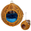 BNOSDM Sugar Glider Pouch, Pet Glider Cage Sleep Bag Squirrels Playing Hideout Hanging Hammock with Warm Cotton Pad Small Animal Cage Accessories for Marmosets Hamsters - color: 3.Half-Round style