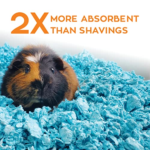 Carefresh Blue Natural Paper Small Pet Bedding, Odor Control, 50L | 2X more absorbent, 99% dust free, odor control, Biodegradable and compostable, For hamsters, rabbits and guinea pigs - color: blue, size: 50 L