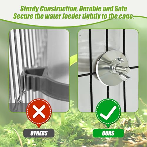2 Pack Automatic Bird Cage Water Dispenser, 4.73 oz Parakeet Water Feeder | Water Dispenser for Birds, 4.73 oz Tank, Gravity Flow Helps Reduce Mess, Rotating Cage Clip, Budgies Cockatiels Lovebirds - color: White, size: 2PCS Water Dispenser