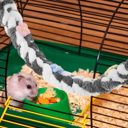 Totority Squirrel Climbing Rope Toy Rope Perch for Sugar Gliders Rats Hamsters and Small Pets Cage Enrichment and Activity Accessory 22.83 X 2.16 X 1.57 in 1 Pc