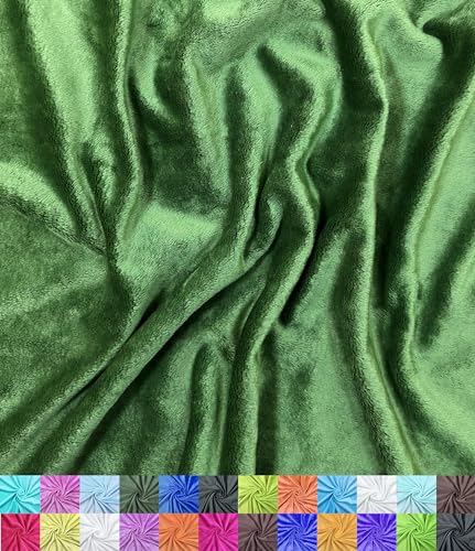 Barcelonetta | Minky Fabric | Plush, Super Soft, Cuddle | Solid Minky | by The Yard | 60" Wide | Baby Blanket, Change Station Cover, Pillow, Scarf, Beanie (Kelly Green, 1 Yard) - color: Kelly Green, size: 1 Yard