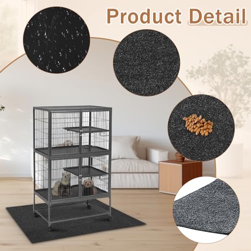 Drydiet 56" x 42" Ferret Playpen Mat, Under Pet Cage Liner, Absorbent/Waterproof Felt Pad for Ferret Cages, Bird Cage Reptile Aquariums, Dog Kennels, with Non-Slip Backing for Hard Floors