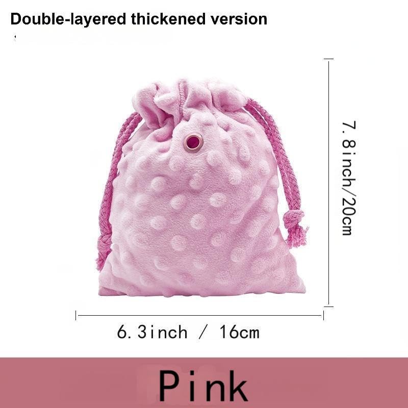 Sugar Glider Bonding Pouch Portable Drawstring Pouch Soft Sleeping Bag with Pink Braided Ribbon Small Animal Carrier (Pink) - color: pink