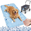 Nuanchu Dog Stroller Cooling Mat, Waterproof Gel Pet Cooling Pad for Summer, Washable Cat Sleeping Blanket, Portable Ice Gel Travel Mat for Cats, Crates, Car Seat(23.62 x 35.43 Inches,Sky Blue Bear) - size: 23.62 x 35.43 Inches, style: Sky Blue Bear