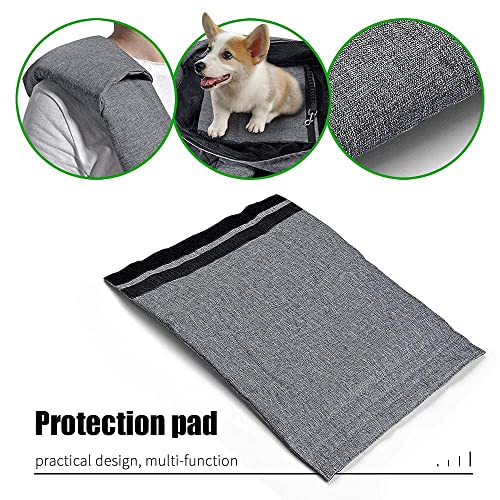 Dog Cat Sling Carrier Adjustable Padded Shoulder Strap with Mesh Pocket for Outdoor Travel (Grey, L - 8 to 15 lbs) - color: Grey