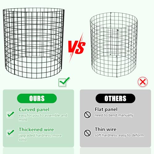 5 Pack Plant Protectors from Animals, 17x14" Plant Cages for Outdoor Plants | Wire Plant Protector, Thick Metal, Non-deformable, Free-Cut, Cap-less Design, Plant Protection Cage to Keep Animals Out - size: 5 PACK-17x14inch