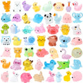 52Pcs Luminous Mini Resin Animals 52 Styles Miniature Glow in the Dark Resin Animal Figures to Hide Tiny Small Little Ducks Turtles Dinosaurs and Frogs for Micro Landscape Dollhouse Fairy Garden Decor - style: 52Pcs-Luminous