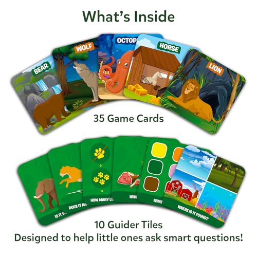 Skillmatics Guess in 10 Junior – Animal Kingdom, Card Game, Gift for Kids | Educational Trivia Game for Preschoolers, Travel Toy & Guessing Board Game, Screen-Free, Boys & Girls Ages 3, 4, 5 & 6 - style: 3. Junior Animal Kingdom