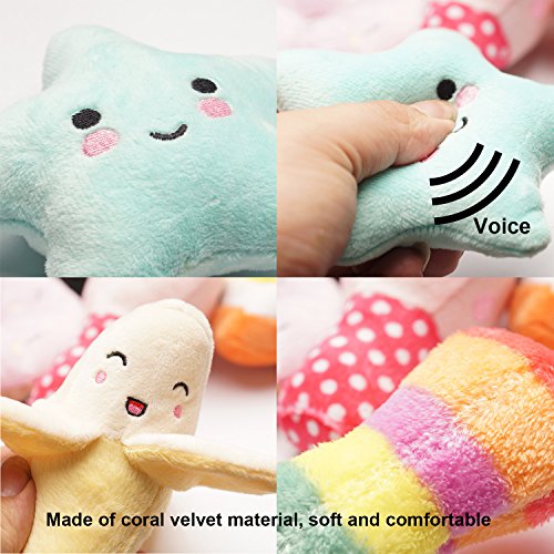 Squeaky Dog Toys for Small Medium Dogs, 9 Pack Stuffed Puppy Teething Toys | Assorted Soft Plush Dog Toys Bundle, Built-In Squeakers, For Puppies Entertainment & Interactive Play ﻿