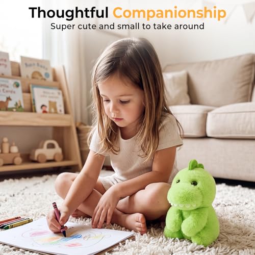 Ditucu Palm-Sized Dinosaur Stuffed Animals Cute Soft Dino Plush Doll Small Plushies Toys Gifts for Kids Green 6 inch - style: Dinosaur B