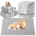 Hahafelt 5 Pcs Waterproof Guinea Pig Fleece Bedding Blankets Absorbent Guinea Pig Cage Liner Washable Small Animal Pee Pad Reusable Pet Blanket Wash Cloth Bedding Mat Pad(Gray,18 x 24 Inch) - color: Gray, size: 18 x 24 Inch