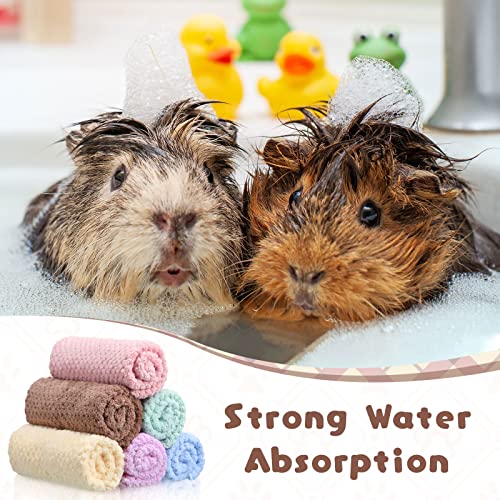 36 Pcs Guinea Pig Blankets Soft Fleece Cage Liners Guinea Pig Accessories Washable Bedding Sleeping Mats Absorbent Bath Towels for Small Animals Pets Rabbit Hamster Rat Dog Hedgehog, 11.8 x 11.8 Inch