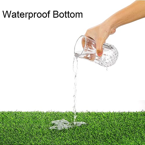 Fasmov 4 Pack Artificial Grass Guinea Pig Pee Pads, 15.7 × 23.6 Inch Fake Grass Rug Rabbit Grass Mat Dog Grass Pee Pads Artificial Turf Pet Grass Mat, Reusable Puppy Training Turf Mat