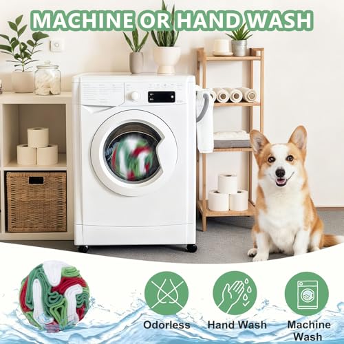 Multi-Color Snuffle Ball for Dogs, Nature-Themed Camouflage Slow Feeder Toy, Dirt-Hiding Design for Indoor/Outdoor Mental Enrichment, Puzzle Game for All Breed Sizes,Machine Washable - color: White & Green, size: Medium