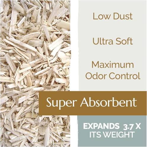 French Hemp Bedding 44lb — Chicken Coop & Horse Stall Bedding | Ultra Low Dust Odor Control Deep Litter Ready | Premium Hemp Shavings for Chickens Horses Rabbits & Small Animals (Pack of 2) - size: Pack of 2