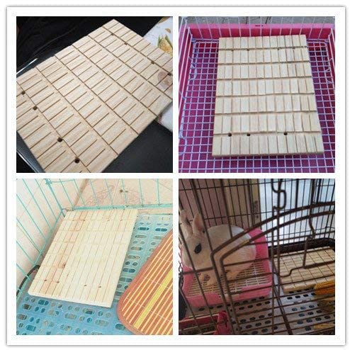 Litewoo Rabbit Scratch Board Claws and Teeth Care Chew Toys Bunny Wood Pad | Natural wood, antiskid & edible, rabbit scratch board for digging/chewing, for chinchilla/guinea pig, 10.63"x7.87"x0.6" - color: A 10.63x7.87 inch
