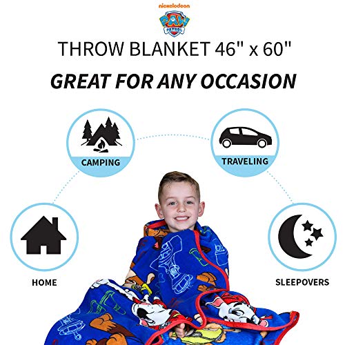 Franco Kids Bedding Super Soft Plush Throw Blanket, 46 in x 60 in, Paw Patrol (Pack of 6) - color: Paw Patrol, size: 46 in x 60 in (Pack of 6)
