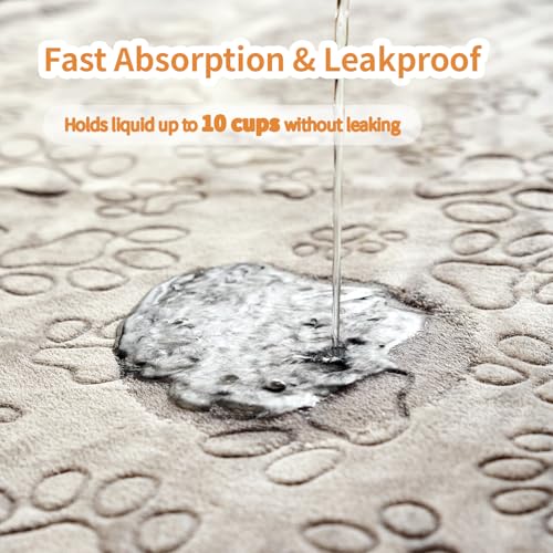 Reusable Puppy Pads, Washable Pee Pads, Leakproof 55"x 62" 2 Pack | Extra Large Absorbent Dog Pads With Waterproof Non-Slip Backing For 6 Panel Playpens, Kennels, Indoor Potty & Puppy Training - size: 55x62(pack of 2)-Gray