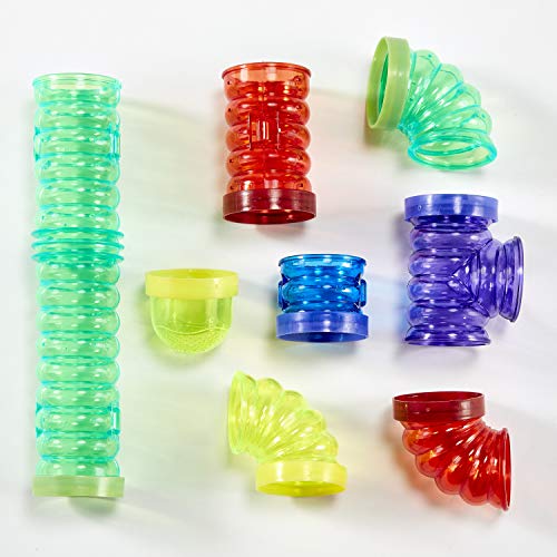 Kaytee CritterTrail Fun-nel 16-Piece Assorted Hamster Tubes | Expand play space. Hamster tunnels for habitat expansion. Small animal tubes & tunnels, easy-clean, comfort grip - size: 16-Piece Assorted Tubes Kit