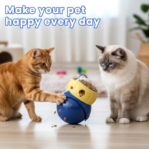 Cat Interactive Puzzle Toy, Adjustable Treat Dispenser | Cat Toys for Indoor Cats, Safe Enrichment Toy for IQ Training, Mental Stimulation, Boredom Relief, Great Gift