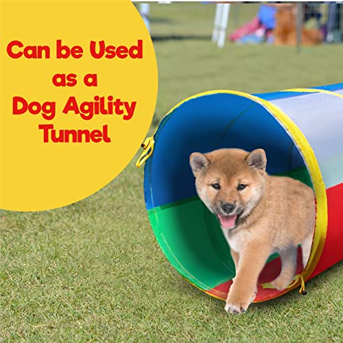 6ft Crawl Through Play Tunnel Toy, Pop up Tunnel for Kids Toddlers Dogs Babies Infants & Children Gift Indoor & Outdoor Action Toy Tunnel - size: 6 Foot