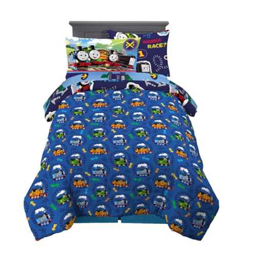 Franco Thomas & Friends Kids Bedding Super Soft Comforter and Sheet Set with Sham, 5 Piece Twin Size, (Officially Licensed Product) - color: Thomas & Friends, size: 5 Piece Twin Size