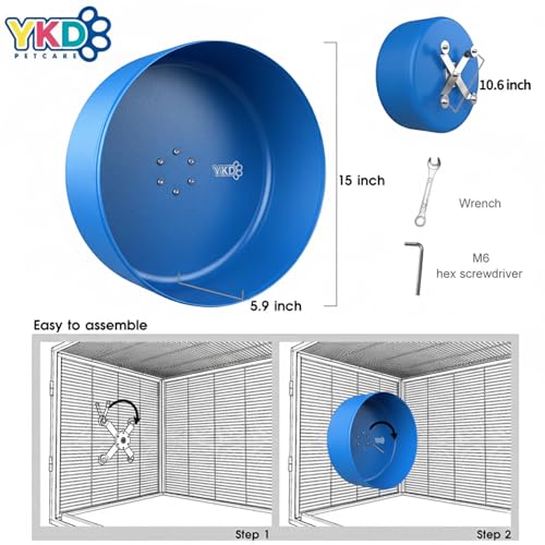 15" Aluminum Alloy Silent Chinchilla Exercise Wheel | Noiseless Running Wheel for Chinchilla, Rat, Hedgehogs, Squirrels and Small Pets (Blue) - color: Blue