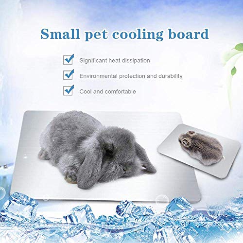 Rabbit Cooling Pad, 2PCS Hamster Cooling Pad Pet Cooling Mat for Rabbit Bunny Hamster Guinea Pig & Other Small Pets Stay Cool This Summer - Bite Resistance Pet Cool Plate Ice Bed - size: 2 PCS