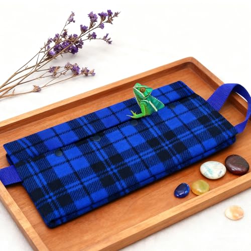 Adjustable Bearded Dragon Carriers Sling, Animal Sling Carrier Bag for Geckos, Crested Geckos, Lizards, Chameleons - Portable Reptile & Small Pet Outdoor Carrier Bag (Blue) - color: Blue