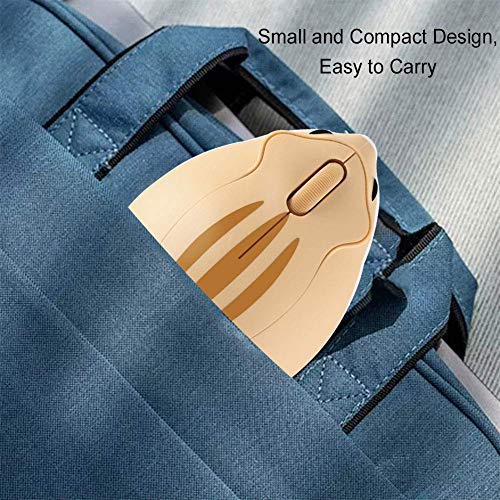 CHUYI Hamster Wireless Mouse, Cute Animal Optical Aesthetics Silent Mouse Portable Cordless Mute Mice for Travel School Office for Computer Laptop PC (Yellow) - color: Yellow