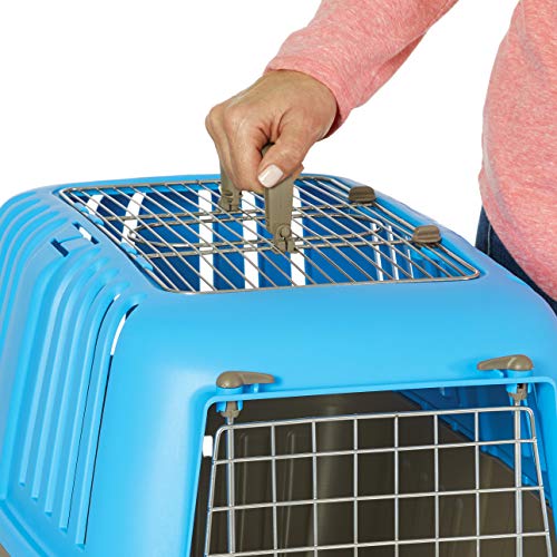 Spree by Midwest 24-Inch Travel Carrier, Blue, Fits Pets up to 25 lbs | Hard-Sided Pet Carrier, 2-Door, Ventilated Design, Locking Tabs, Easy Assembly - color: Blue