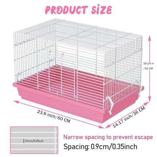Pronetcus Hamster cage for Hamsters, Gerbils, mice, Rats, Small Guinea Pigs and Other Small Animals. - color: Pink, size: Large