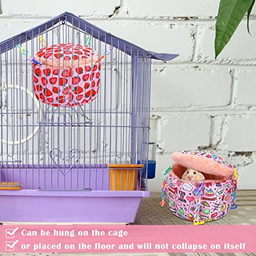 Maitys 2 Pcs Rat Bed Hanging Rat Hammock Guinea Pig Bedding Soft Warm Ferret Bedding Pet Cage Accessories Small Animal Play Sleep Bed for Ferret Sugar Glider Hamster Chinchilla Mice Squirrel