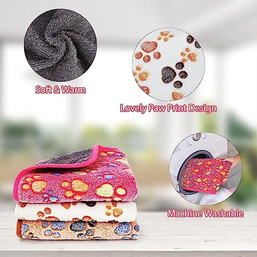 YUEPET Waterproof Guinea Pig Blankets 3 Pack, Fleece Cage Liners, L | Guinea Pig Fleece Cage Liners, Waterproof Backing, Machine Washable, Soft Fleece Surface, 48 x 24 in - color: White+pink+coffee, size: L-48"×24"
