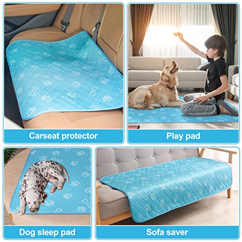 BEAUTYZOO Upgraded Dog Self Cooling Mat Ice Silk Chill Pads for Small Medium Large Dogs Q-MAX＞0.43-Summer Reusable Pet Training Pad - Absorbent Non-Slip Cool Mat for Kennels,Crates,Beds, 22" x 28"