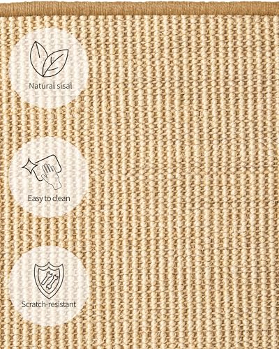 JanYoo 2 Pieces Bunny Scratch Pads, Sisal Rabbit Scratching Pad Bunny Scratcher Mat Guinea Pig Resting Mats for Cages, Small Animal Claws and Teeth Care Bedding Accessories(15.7x11.8in, Beige) - color: 3-Beige