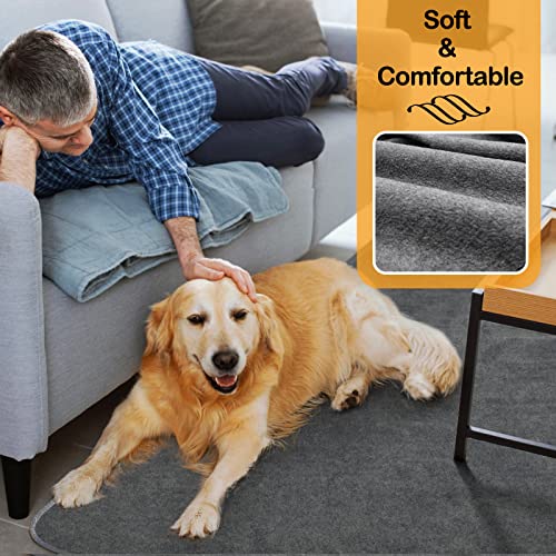 LOOBANI Washable Pee Pads for Dogs, 2 Pack Non-Slip and Leak-Proof,36"x72" | Super Absorbent Reusable Puppy Pads, Machine Washable, Extra Large Whelping Pads for Crate, Playpen, Floor, Housebreaking - size: 36"*72"(Pack of 2) Gray