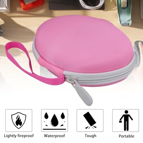 co2CREA Hard Case for Logitech MX Ergo/M575 Wireless Trackball Mouse, Pink | Portable Travel Storage Box, Protective EVA Carrying Bag with Shockproof Foam Cushion and Wrist Strap - color: Pink Case
