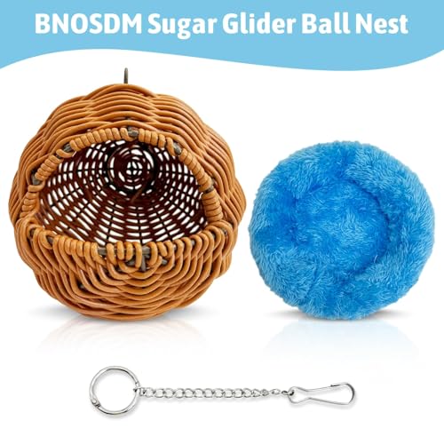 BNOSDM Sugar Glider Nest, Pet Glider Cage Sleep Nesting Squirrels Playing Hideout Hanging Hammock with Warm Cotton Pad Small Animal Cage Accessories for Marmosets Hamsters (G Type Holes) - color: 1.Original Style