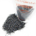 Crushed Glass Glitter, Broken Stones Shattered Glass Chips for Resin Art Crafts, Epoxy Resin Supplies, Geod Painting, DIY Art Projects, Jewelry Making, 2-4mm, 200g/7oz (Black) - color: Black
