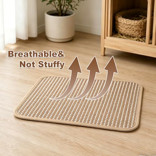 3PCS Rabbit Scratch Mat, Natural Bunny Scratching Pad Claws and Teeth Care Rabbit Mats for Cages Chew Toys for Bunny Pet Cage Bedding for Biting Sleeping Nesting (11x14 inch) - size: 11x14 inch