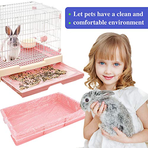 upcessory 50 pcs Disposable Cage Liners, Clear Plastic Rabbit Cage Liner Bag, Universal Toilet Film for Bunny, Hamster, Totoro, Hedgehog, Guinea Pig and Small Animals. | Universal Toilet Film for Bunny, Hamster, Totoro, Hedgehog, Guinea Pig and Small Anim