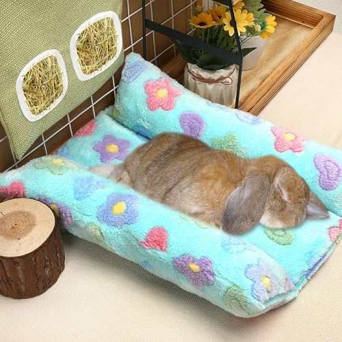 PETKNOWS Rabbit Bed,5.7" x 14" Padded Concave Nest for Small Pets | Plush Material, Cuddle Comfort, Concave Design, Lounger Pillows, Rabbit/Hamster/Guinea Pig Use, Easy Clean, 15.7x14"