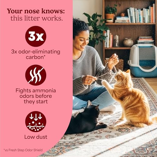 Fresh Step Advanced Heavy Duty Multi Cat Clumping Cat Litter, 17.5 lb. | Heavy Duty, Odor Control, 3X Odor-Eliminating Carbon, Ammonia Block Technology, Compatible with Most Auto Litter Boxes - size: 17.5 lb (Pack of 1)